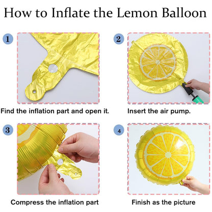 Amalfi Coast Lemon Balloon Arch Kit 144pcs Blue and Yellow White Balloons with Lemon Balloons for Valentine's Day Bachelorette Bridal Shower Lemon Themed Birthday Party Decorations