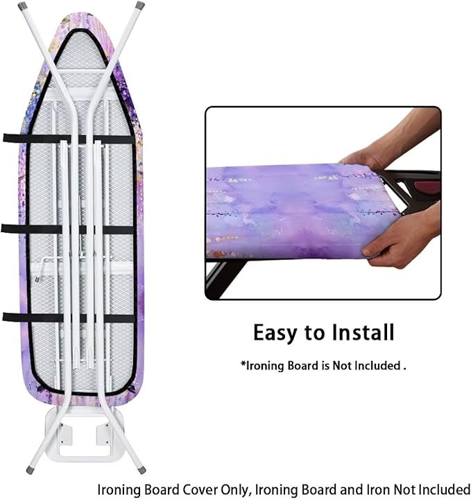 Heavy Duty Ironing Board Cover and Pad Thick Stain Resistant Padding Scorch &