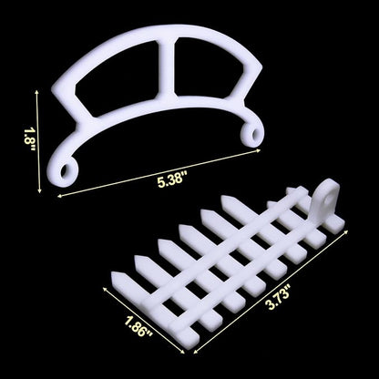 3 Pcs Perch Compatible with Bird Buddy, Side Fence, Wider Extension Perch for DIY Add-ons (White)