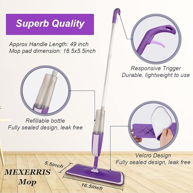 Spray Mops for Hardwood Floor Cleaning: MEXERRIS Floor Mop