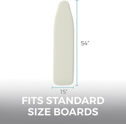 HOME GENIE Ironing Board Cover, Extra Thick Padding, Scorch Resistant Silicone