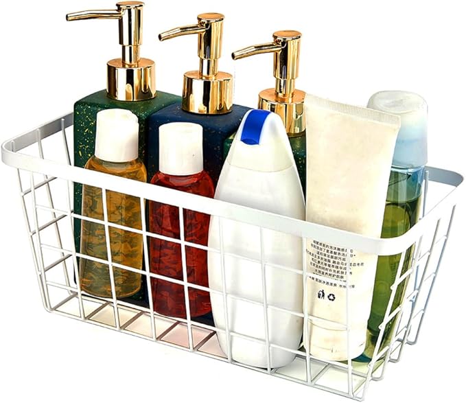 2 Set LeleCAT Hanging Wall Basket Organizer, Over the Cabinet Door Adhesive