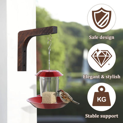 Abaodam Wooden Wall Plant Hanger Indoor Hanging Plant Hooks for Wall Mounted Flowerpot Bracket Suitable for Patio Balcony Garden Decor