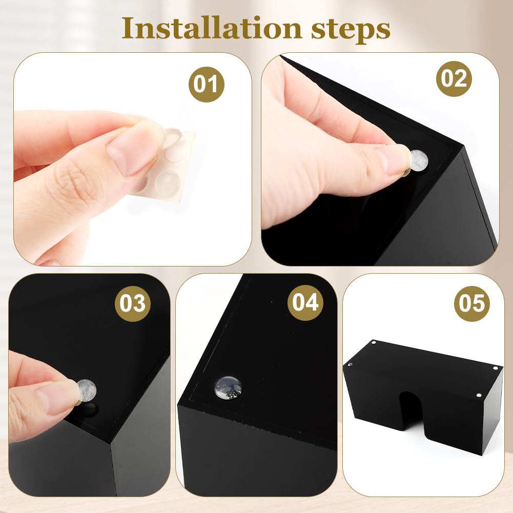 Paper Towel Dispenser Countertop, Acrylic Paper Towel Holder, Black Napkin Holder for Kitchen, Countertop Multifold C-Fold, Z-Fold,MultiFold Trifold-Bathroom Kitchen Restaurant