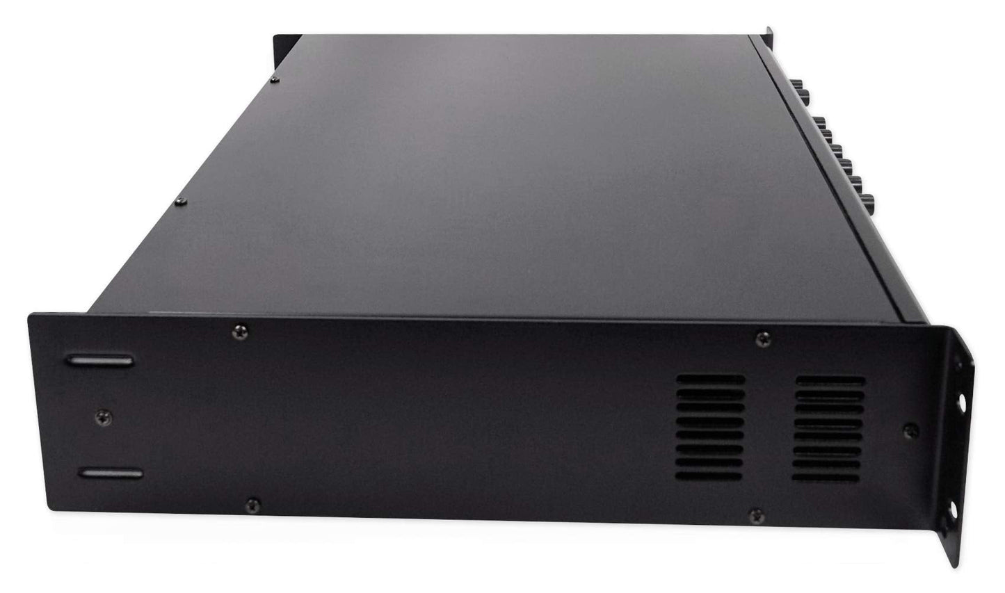 Rockville RCS180-6 180W 6-Zone 70v Commercial Amplifier, Bluetooth, USB/SD/RCA, Mic, Optical Inputs, FM, for Restaurants/Offices