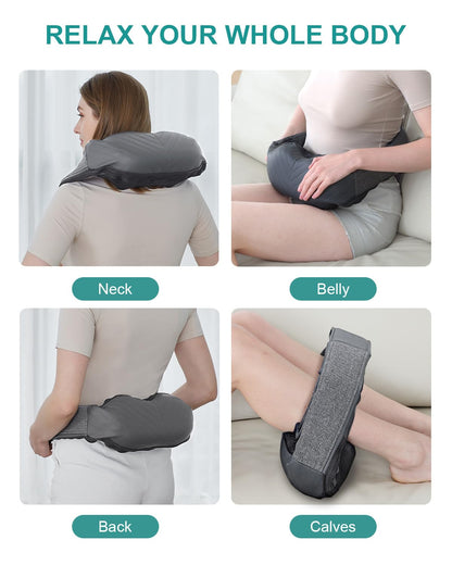 Nekteck Cordless Neck and Back Massager for Pain Relief Deep Tissue, Shiatsu Neck Massager with Heat, Portable Massage Pillow for Shoulder, Leg, Body Muscle, Home, Office, Car, for Men Women