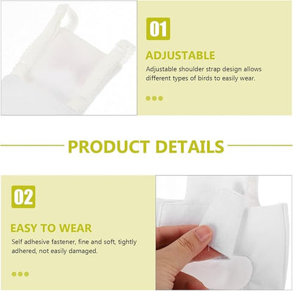 Generic Bird Diaper for Parrots Reusable and Washable Flight Suit for Outdoor Use Breathable Bird Clothes for Cockatiels and Parakeets