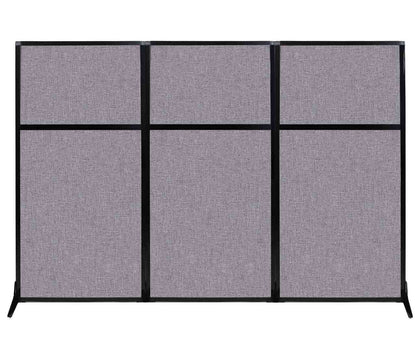 Versare Workstation Partition | Portable Wall Divider | Modern Office Cubicle | Free Standing Privacy Screen | Flexible Work Space | 99" x 70" Cloud Gray Fabric Panels
