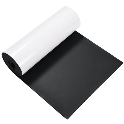 MYFULLY Neoprene Foam Sheet Roll with White Adhesive Backing, Closed Cell Sponge Rubber Padding, Soundproof & Waterproof Material for Cosplay, DIY, Crafts, Insulation (12 in x 59 in x 1/4 in)
