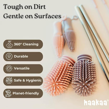 Haakaa Silicone Cleaning Brush Kit – Household Cleaning Brushes
