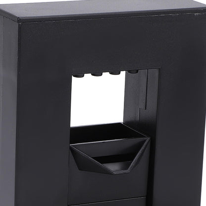 Buachois Tabletop Water Fountain,Small Plastic Indoor Fountain,USB Rechargeable Waterfall Fountain with LED Light,Gurgling Water and Polished Pebble for Feng Shui Effect