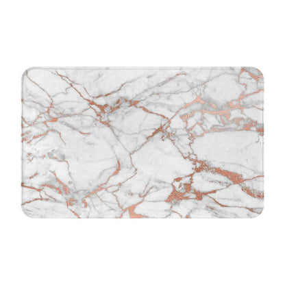 Vlolentlla Marble Print Memory Foam Bath Mat Rug, Bathroom Floor Mat Non-Slip Washable Bathmat Doormat for Tub Shower Mat Room Entryway Home Décor, 20x31.5in