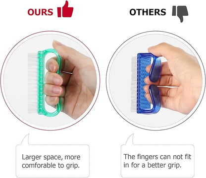 Handle Grip Nail Brush, Hand Fingernail Brush Cleaner Scrubbing Kit Pedicure