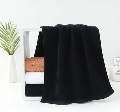 Pidada Hand Towels Set of 2 Striped Pattern 100% Cotton Absorbent Soft