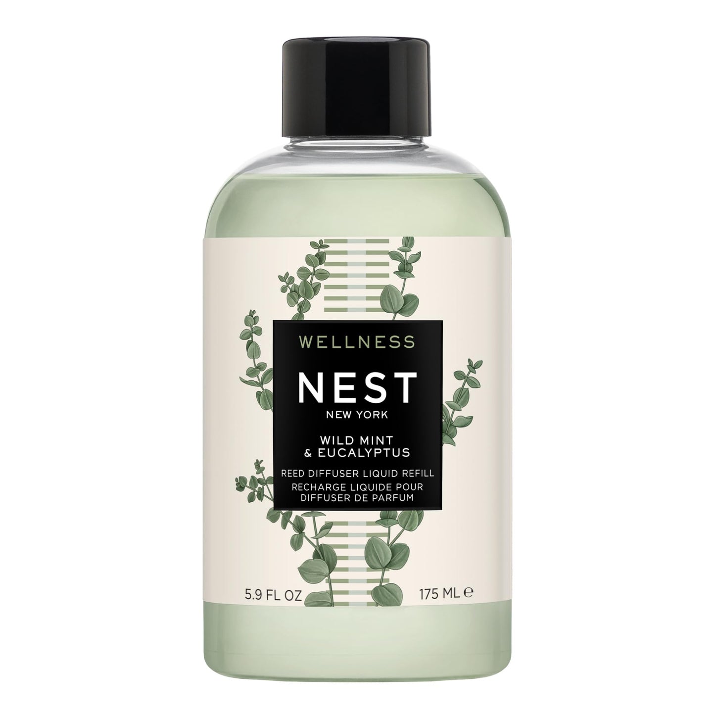 NEST New York Reed Diffuser Liquid Refill, Sicilian Tangerine - 5.9 fl oz - Fragrance for Up to 90 Days - Flame Free