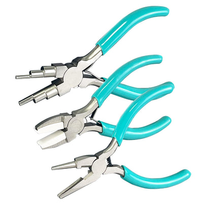 C&T 3-Piece Jewelry Pliers Set, Jewelry Making Tools Kit, Micro Jewelry Plier, Jewelry Making Supplies, Pliers set for jewellery making bead winding and shaping wire DIY Crafts