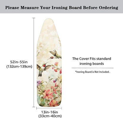 Hummingbird Print Ironing Board Cover and Pad Non Stick Scorch Iron Board Cover
