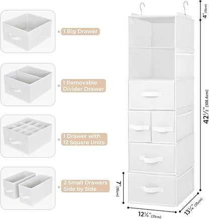 GRANNY SAYS Hanging Closet Organizer and Storage, 6 Shelf Clothes Organization
