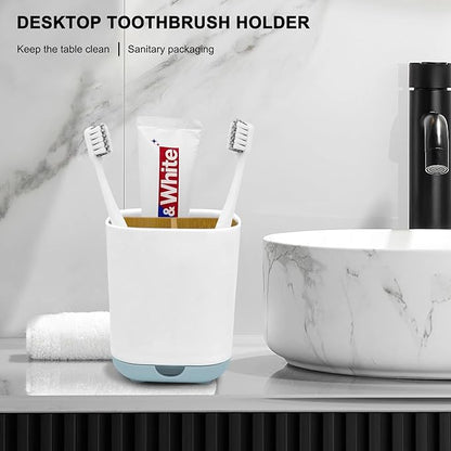 Toothbrush Holder with Bamboo Divider, Detachable