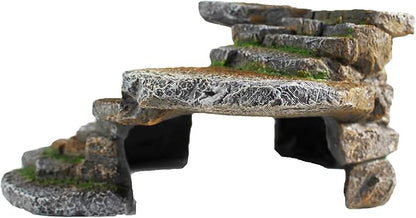 PENN-PLAX (REP183) Reptology Shale Scape Step Ledge & Cave Hideout – Decorative Resin for Aquariums & Terrariums, Great for Reptiles, Amphibians, and Fish, Large (Pack of 6)