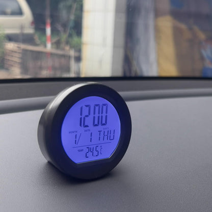 Timloon Car Dashboard Clock with Automatic Backlight at Night, Solar-Powered, Fahrenheit Temperature, 12/24 Hour Format Time, Calendar for Car Truck Office Home and Outdoor Camping (Includes Battery)