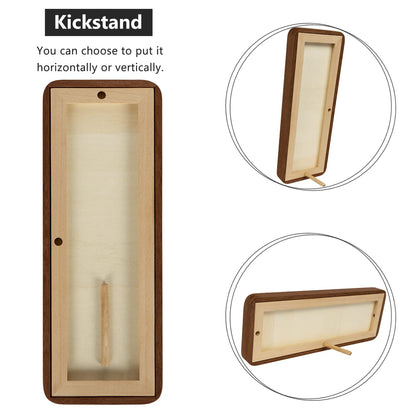 Hans 4"x12" Frames Collage Photo Frame Single Mat with Six 1.5x2.5 Openings and Satin Solid Frame Horizontal or Vertical(6 Openings)