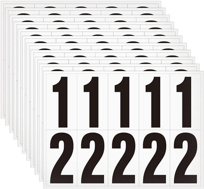 2 inch Self Adhesive Numbers for Mailbox, House Numbers, Reflective Mailbox Number, Trash Cans Number, for Outside, 120 PCS (Black/White)