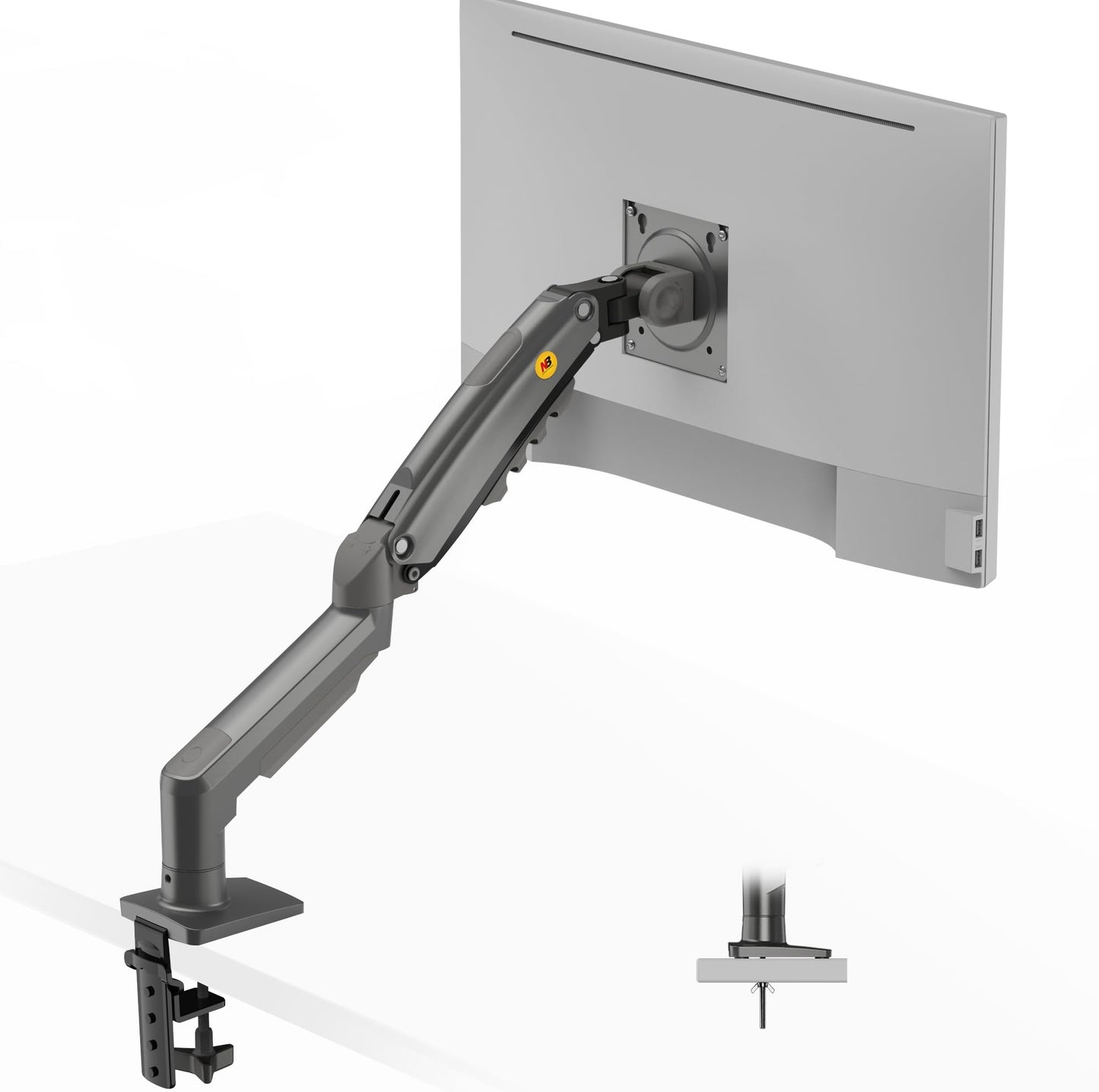 NB North Bayou Monitor Mount,Fits 17-30" or Bigger Computer Monitors(Within 19.8lbs), Adjustable Stand with Tilt Rotation Swivel Function, Desk Mount F80