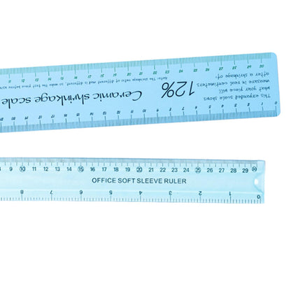 Nishiyuenyi Ceramic Shrinkage Scale Ruler, Ceramic Measuring Ruler, with Standard Ruler, for Pottery Lovers Clay Sculpture Pottery Tools