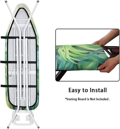ZDCUSTOM Tropical Green Palm Ironing Board Cover and Pad