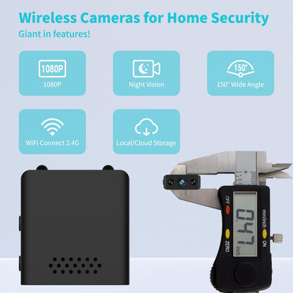 Mini Security Indoor HD Camera 2026 Only 0.5 Inch Small Home WiFi 1080P Micro Nanny Cam with Wide Angle,Cloud & SD Storage,Night Vision,Can No Need WiFi Cams Indoor Tiny Cameras for House Outdoor