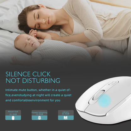 ONE-UP Wireless Mouse, 2.4G, Silent, USB Nano Receiver, for Laptop, Chromebook, PC, Mac, Windows and School Work (Black)