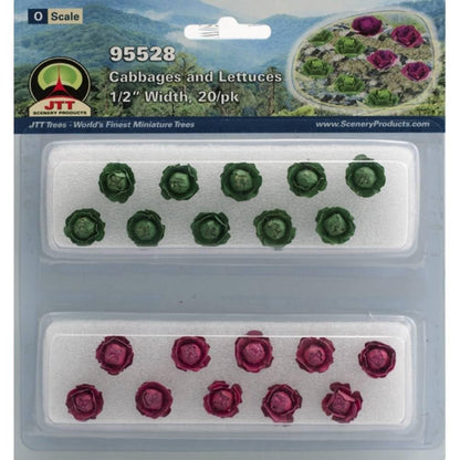 JTT Scenery Products Gardening Plants Cabbages and Lettuces O Scale Hobby Train Sceneries