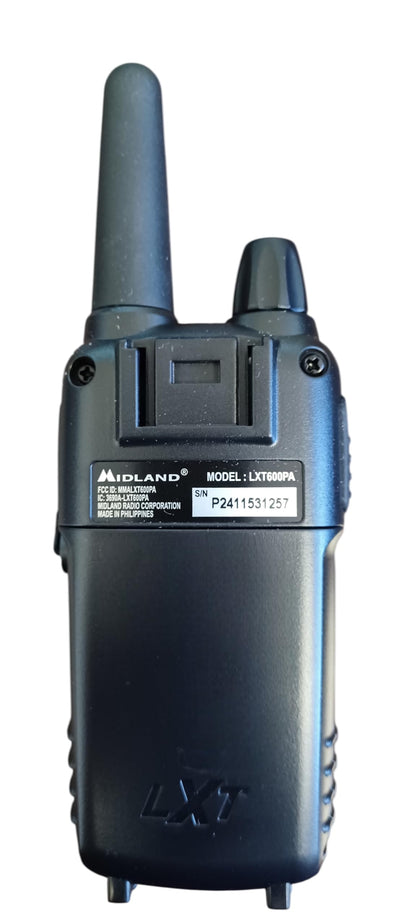 Midland LXT600VP3 36 Channel FRS Two-Way Radio - Up to 30 Mile Range Walkie Talkie - Black (Pack of 6)