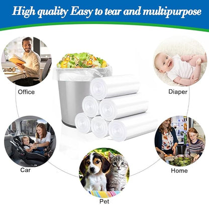 0.5 Gallon 350 pcs Mini Clear Trash Bags, Tiny Strong Garbage Bags, Small