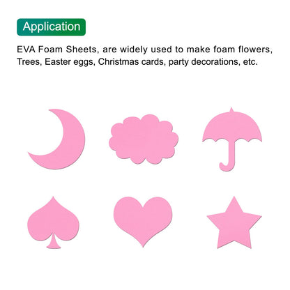 MECCANIXITY EVA Foam Sheets Pink 35.4 Inch x 19.7 Inch 1mm Thick Crafts Foam EVA Sheets for Costumes, Arts and Crafts Projects Pack of 10