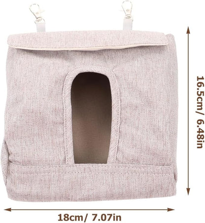 Balacoo Rabbit Hay Feeder, Guinea Pig Hay Bag Hanging Rabbit Feeder Storage for Guinea Pig, Bunny, Chinchillas, Hamsters and Small Pets and Animals (Grey, M)