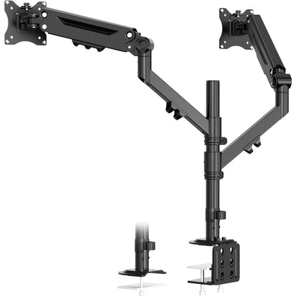 STANDOPIA Dual Monitor Mount for 17 to 40 inches, Holds up to 26.4 lbs, Monitor Desk Arms for 2 Monitors Vertical/Parallel Placement, with Clamp/Grommet Base, VESA Mount 75/100 mm