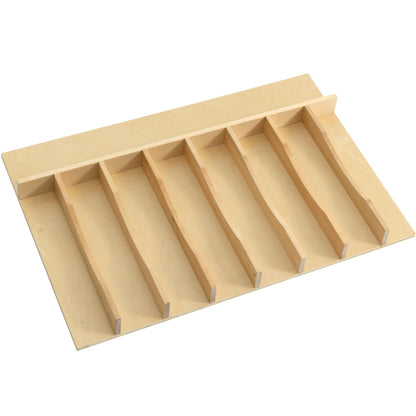 WelFurGeer Solid Birch Wood Silverware Drawer Organizer, Wooden Cutlery Drawer Organizer, Utensil Tray for Kitchen Drawers, Kitchen Utensil Organizer for Silverware, Flatware, Spoons, Forks, Knives