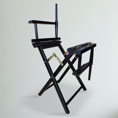 Casual Home Director's Chair,Black Frame/Black Canvas,18" - Classic Height