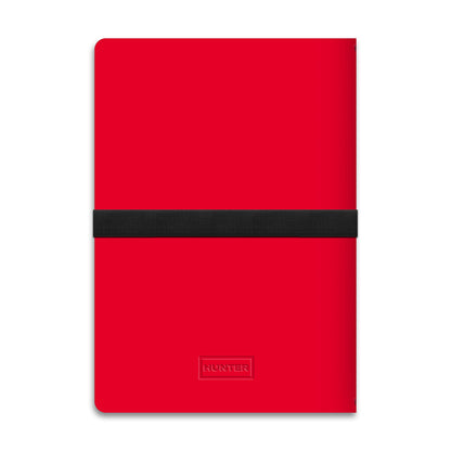 Hunter - Rambler Refillable Notebook, 8.6” X 6” Book with 3 A5 Booklets, 80 Pages Each of Lined Paper, Dot Grid, & Blank Pages for Drawing or Journaling, Elastic Band & Inside Pocket, Hunter Red