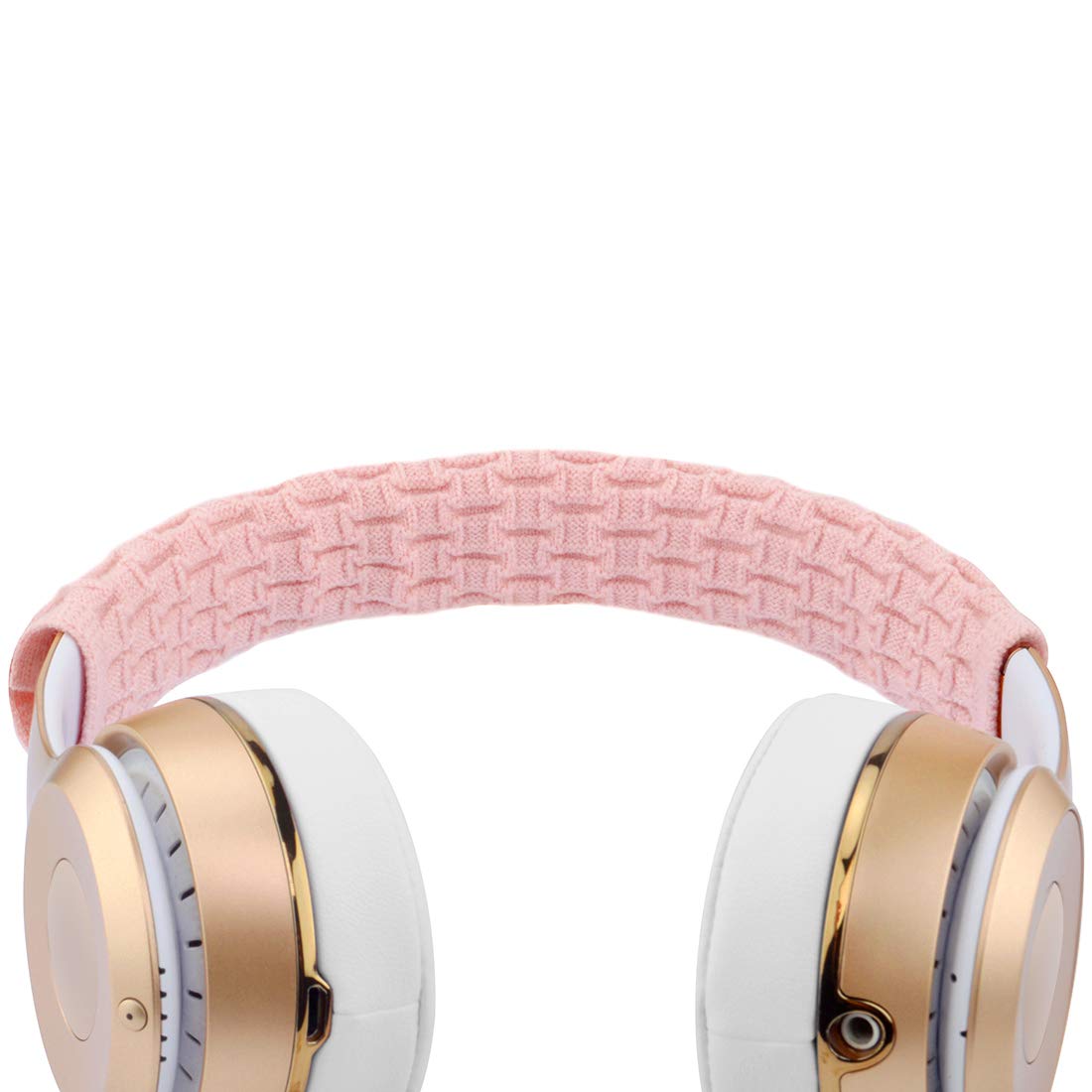 Geekria NOVA Knit Fabric Headband Cover Compatible with Beats, Bose, AKG, Sennheiser, Sony, Audio-Technica Headphones, Sweat Cover, Easy DIY Installation (Pink)