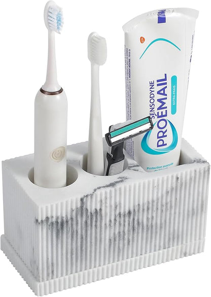 rejomiik Toothbrush Holders for Bathroom Countertop, 3 Slots Electric Tooth