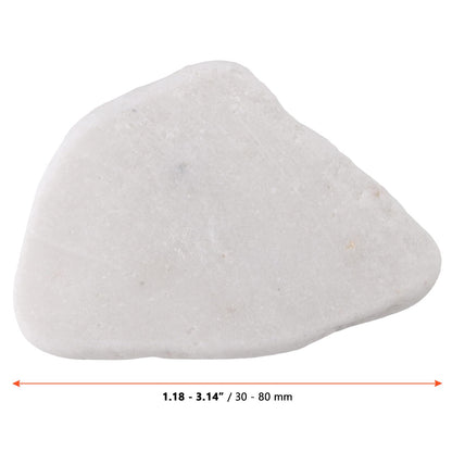 SINJEUN 50 PCS White Rocks for Painting, 1"-3" Flat Painting Rocks, Paintable Rock for Arts and Craft DIY Decoration