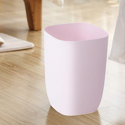 Bathroom Trash Can, Small Garbage Can for Bedroom, Living Room, Kitchen, Slim Cute Plastic Waste Basket for Office, 7L, Pink