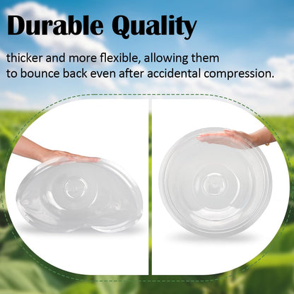 10" D × 6.7" H Plant Protectors from Animals, Garden Cloches for Seedlings Nursery Pots, Durable Humidity Domes with Ventilation Holes, Clear Plant Covers, Mini Greenhouse for Plants 5-Pack