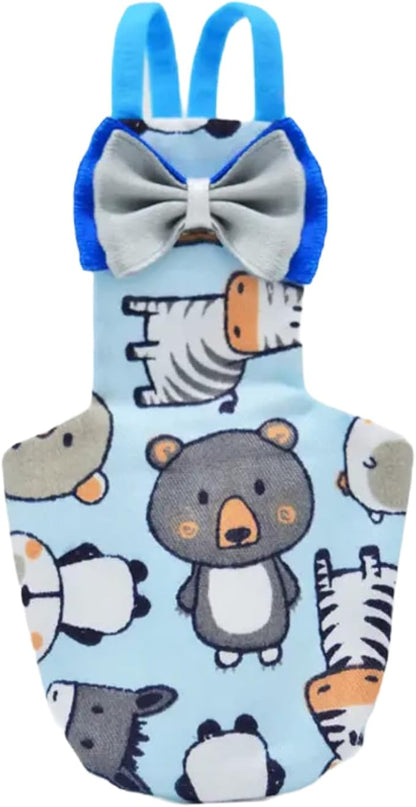 Bird Flight Suits Diapers for Monk Parakeets, Conures, Lovebirds, Cockatiels Flight Suits, Parrot Clothes, Bird Training Nappy Suit Liners Clothes (Medium,Blue-B)