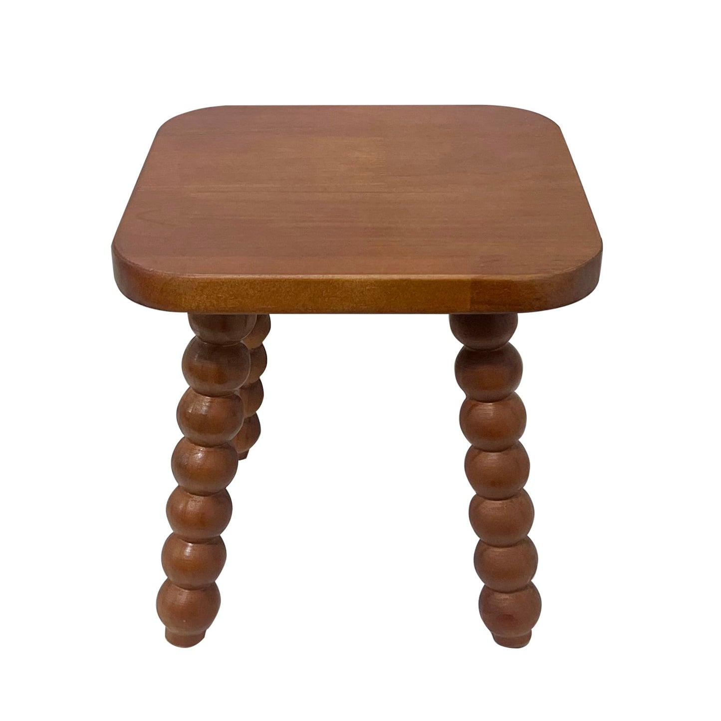 JUIOETUR Solid Wooden footstool9.3 Inch - Short Stool for Kids & Adults, Sensory Table Helper - Sturdy Foot Stool for Bathroom, Kitchen, Bedroom, Natural Plant Stand, Toddler Helper (Brown)