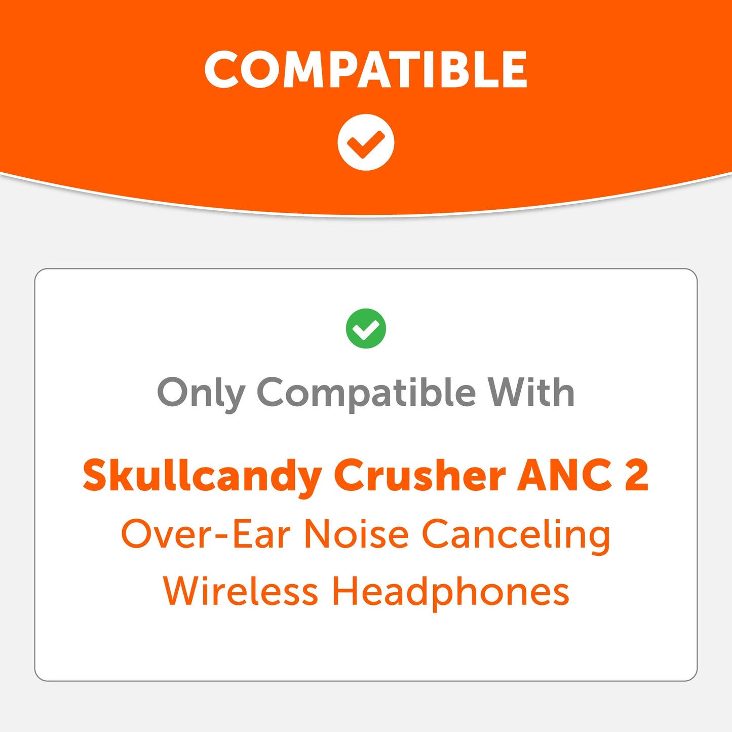 WC PadZ Crusher ANC 2 - Premium Replacement Earpads for Skullcandy Crusher ANC 2 Over-Ear Headphones by Wicked Cushions | Enhanced Comfort & Sound Isolation | Black
