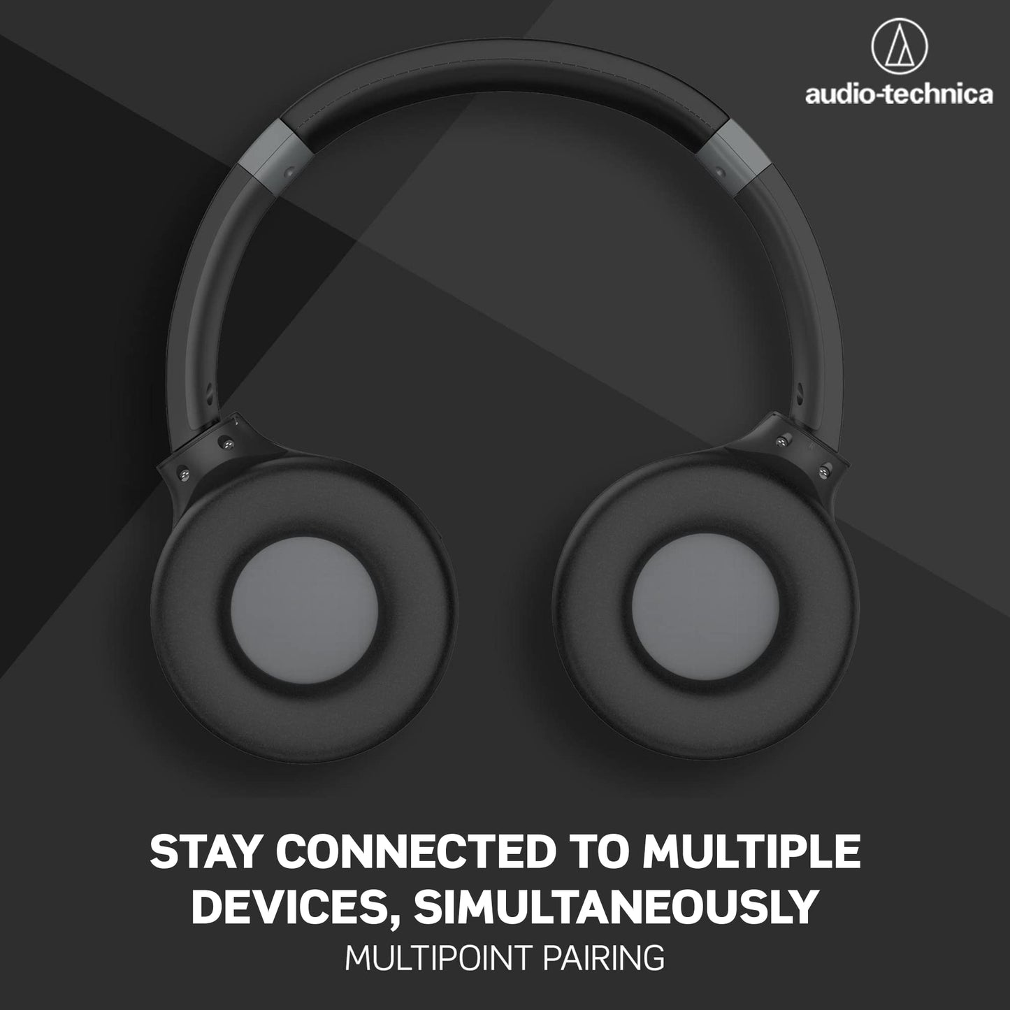 Audio-Technica ATH-S220BTBK Wireless On Ear Headphones, Black